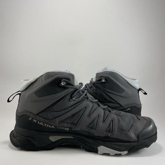 Salomon X Ultra Mid 04 Hiking Boots Womens Size 11 Gray Waterproof GTX Goretex - Picture 4 of 13